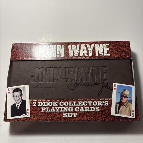 JOHN WAYNE 2 DECK COLLECTOR'S PLAYING CARD SET NEW & SEALED