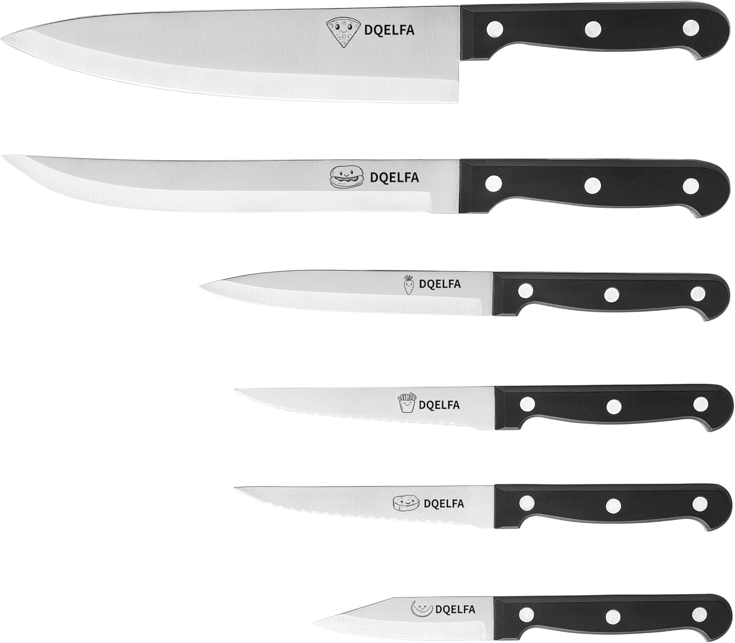 6 Piece Kitchen Knife Set, Stainless Steel Knife Set With Ergonomic Handle, Rust
Opens in a new wind