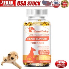 60 Capsules Dog Heart Health Supplements Support Cardiovascular  Circulatory US