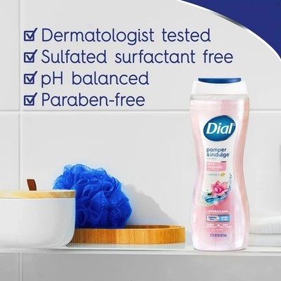 Dial Body Wash for Women Pamper & Indulge Silk & Magnolia, 16 fl oz