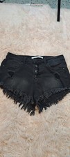 CELEBRITY PINK womens jean shorts size 7/28 Color Black