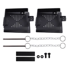 Bumper Plug End Cap Cover 2x Set Black for RV Camper Trailer Powder Coated