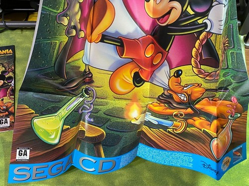 Mickey Mania: The Timeless Adventures of Mickey Mouse Sega CD CIB W/ Poster Card - Picture 17 of 18