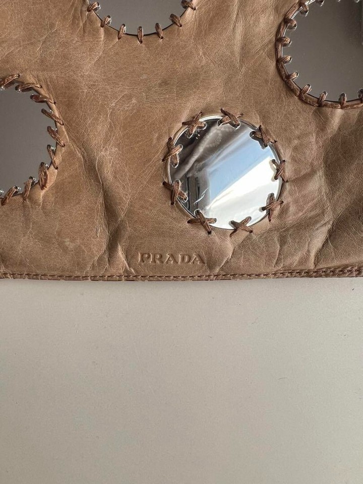 PRADA SS1999 Mirror Shoulder Bag Pochette Leather eBay