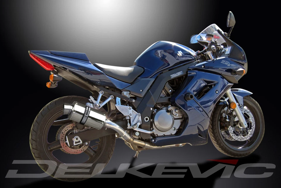 Suzuki SV650 2003-2012 Kit de silenciador de escape de acero inoxidable ovalado de 9" deslizable Foto 4 de 4