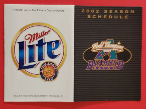 Arizona Diamondbacks 2002 Dbacks Pocket Spielplan - Sie wählen Sponsor - Bild 3 von 16