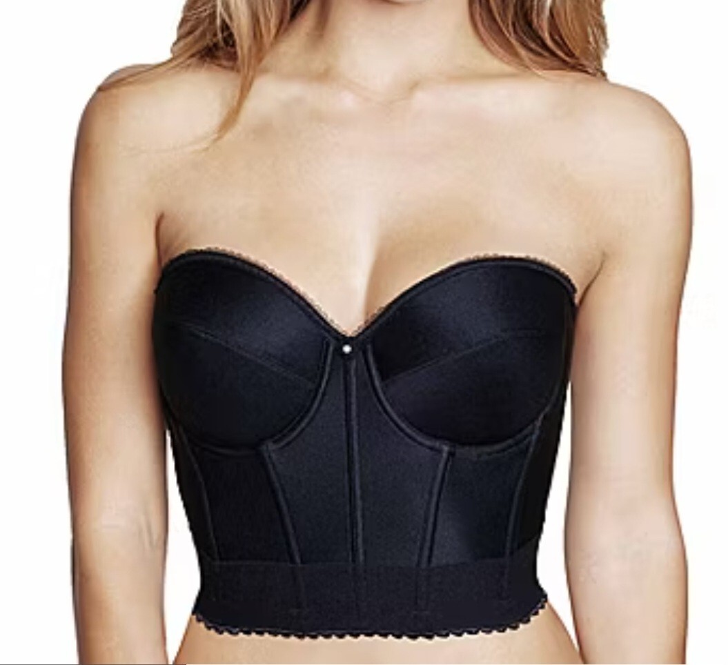 Dominique Noemi Strapless Halter Bra 36 D Backless Underwire Black
