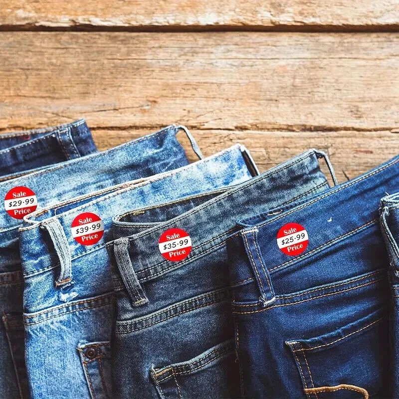 ⭐¡LIQUIDACIÓN/AHORRA!⭐ (10 ROLLOS) DE 500 ETIQUETAS DE PRECIO DE VENTA PEGATINAS ETIQUETAS TIENDA MINORISTA Foto 2 de 4