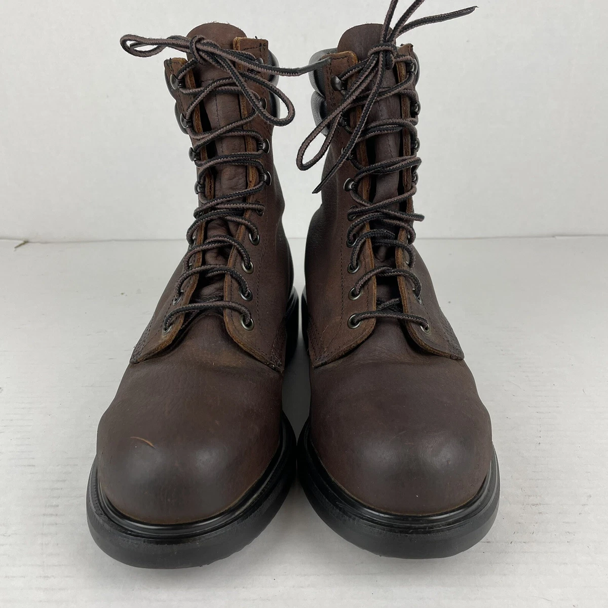 Red Wing Boots Steel Toe Brown Leather Mens Size 8D 4453 Lace Up Z41 PT99