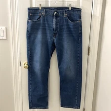 Levi’s Men’s Blue 505 Regular Fit straight leg Jeans Size 40x30”