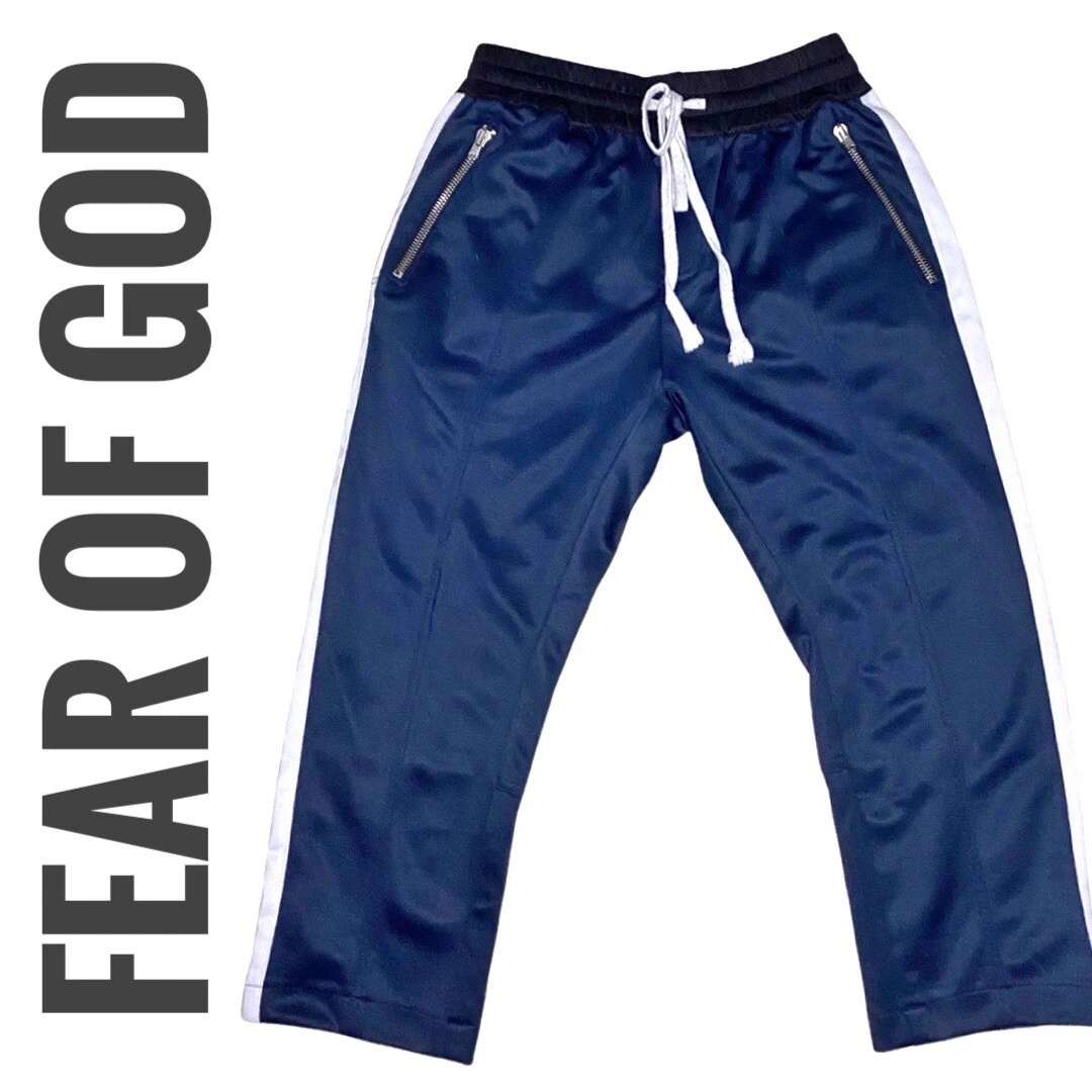 Fear of god sale navy track pants
