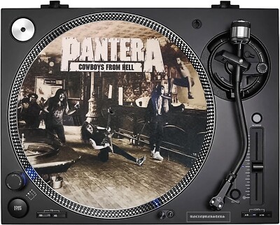 PANTERA - COWBOYS FROM HELL, CUSTOM TURNTABLE (PLATTENSPIELER) SLIPMAT.