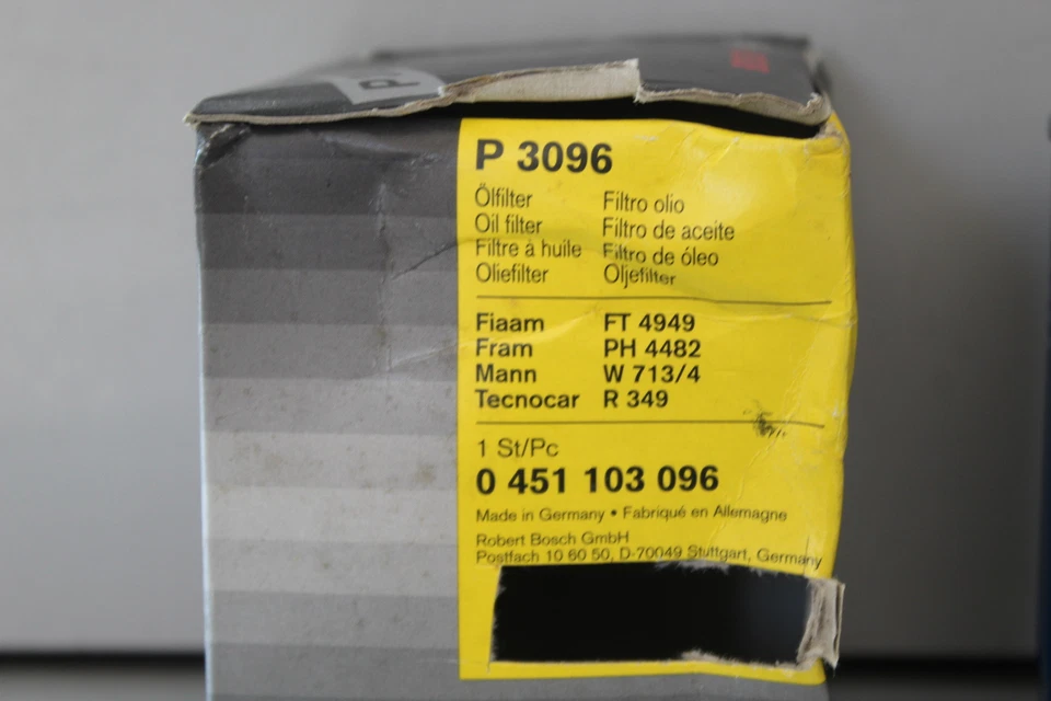 FILTRO OLIO PER FIAT 127 128 Ritmo X 1/9 Lancia Delta Prisma I 831 Y10 156 BOSCH - Image 2 of 4