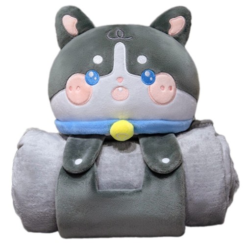 Plush Doll Pillow Quilts Double-use Cushions Spring Summer Office Naping Pillow - Picture 14 of 20