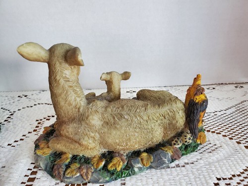 Rustic Cabin Lodge Photo Frame & Deer Fawn Figurine Hunting Horns Resin Country - Picture 7 of 12