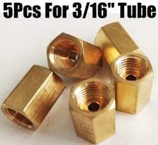 5Pcs/Set Inverted Flare Female Brake Line Union For 3/16" Tube (3/8"-24 Threads)