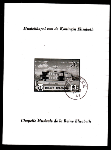 Belgien Block 13 V, Musikstiftung Elisabeth-Komma nach K, gestempelt