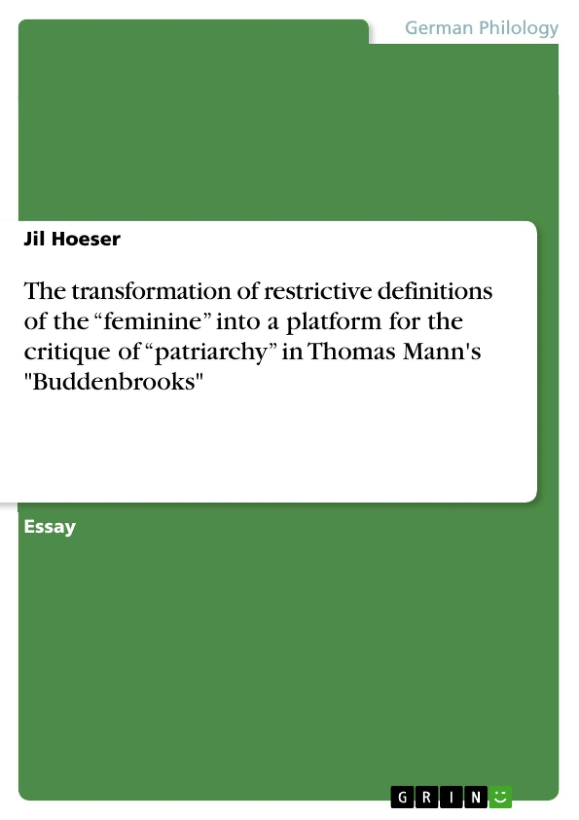 Thumbnail - The Transformation Of Restrictive Definitions Of The ¿feminine¿ Into