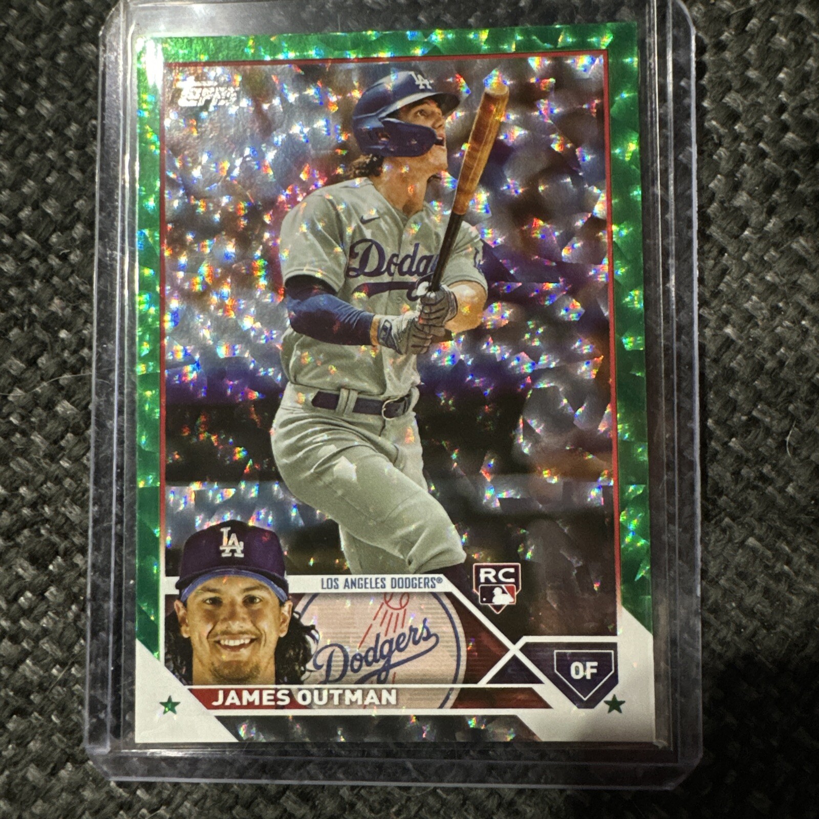 2023 Topps Series 2 Green Foil /499 James Outman #395 Rookie RC