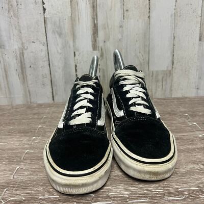 Vans Old Skool Unisex Black Canvas Suede Sneakers Men display picture 3