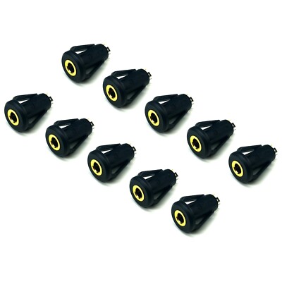 NEW 10-Pack 3.5mm 1/8 Mini Plug Stereo Audio Panel Mount Snap-In Headphone Jack