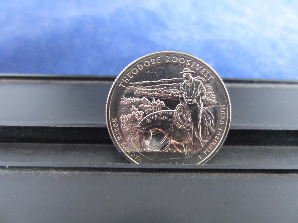 2016-S Clad Quarter THEODORE ROOSEVELT North Dakota Mint State Unc Bu Upper Grd - Image 3 of 3