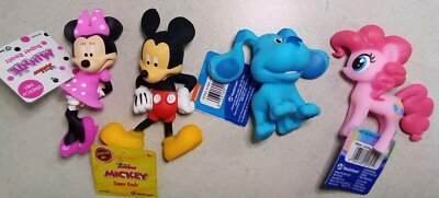 4 Hedstrom Super Real Stretch Me! Mickey, Minnie, Pony & Blue's Glues 