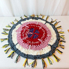 Cuscino/cuscino sedia all'uncinetto a mano doppia faccia 😻🐶 letto per animali domestici (design unico #10)