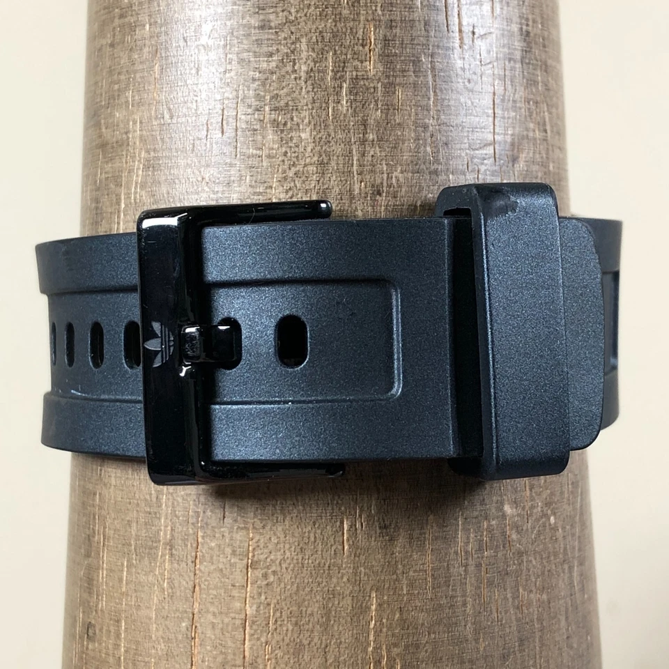 Adidas Hombre ADH2116 Fecha Negro Goma Caja Acero Inoxidable Reloj Cuarzo 7 1/2" Foto 4 de 4