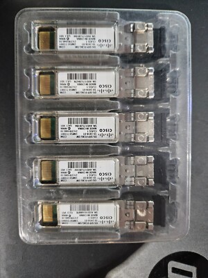 [Lot of 5] Cisco DS-SFP-FC8G-SW 8G Fiber Channel SFP+ Transceiver Modules