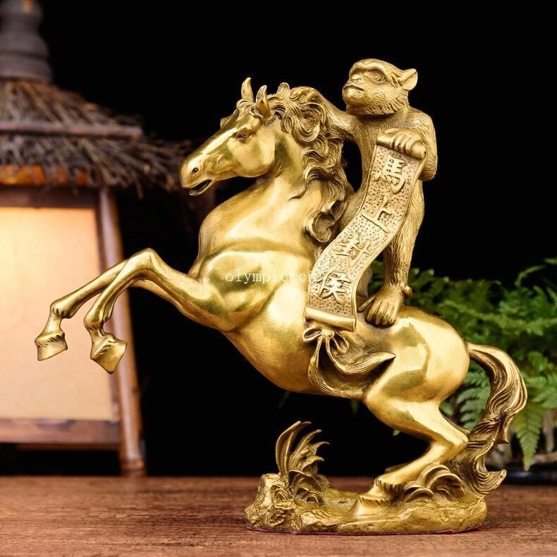 中国古董黄铜马摆件及半身像| eBay