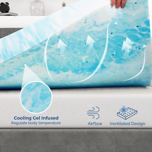 Promotional-Mattress Topper Full,3 Inch Gel Memory Foam Bed Topper For Full Size