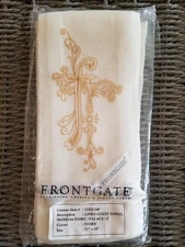 Brand New! FRONT GATE 12"x 18" Embroidered *SET of 6* LINEN GUEST TOWEL NAPKIN