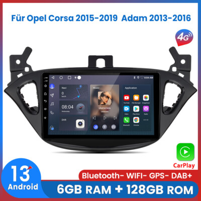 6+128GB Carplay Android13 Autoradio NAVI Für Opel Corsa 2015-2019 Adam 2013-2016