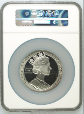 1987 Isle of Man Silver 5oz America's Cup - Liberty NGC PF63UC