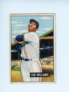 ORIGINAL-1951-BOWMAN-BASEBALL-165-TED-WILLIAMS-BOSTON-RED-SOX