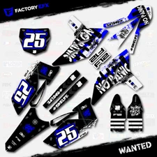 Blue Wanted Racing Graphics Kit fits Yamaha 10-13 YZ250F YZF 250 2010-2013 Decal
