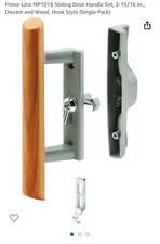 Prime Line Products C-1018 Sliding Glass Door Wood Handle. 3 - 15/16" Spacing