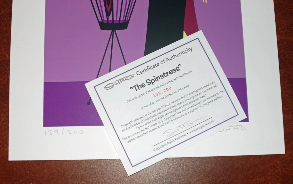 Póster de la película Maléfica de Josh Agle SHAG impresión artística The Spinstress Disney S/# 200 Foto 4 de 4