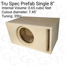 TRU SPEC Prefab Single 8" Subwoofer Enclosure Sub Box