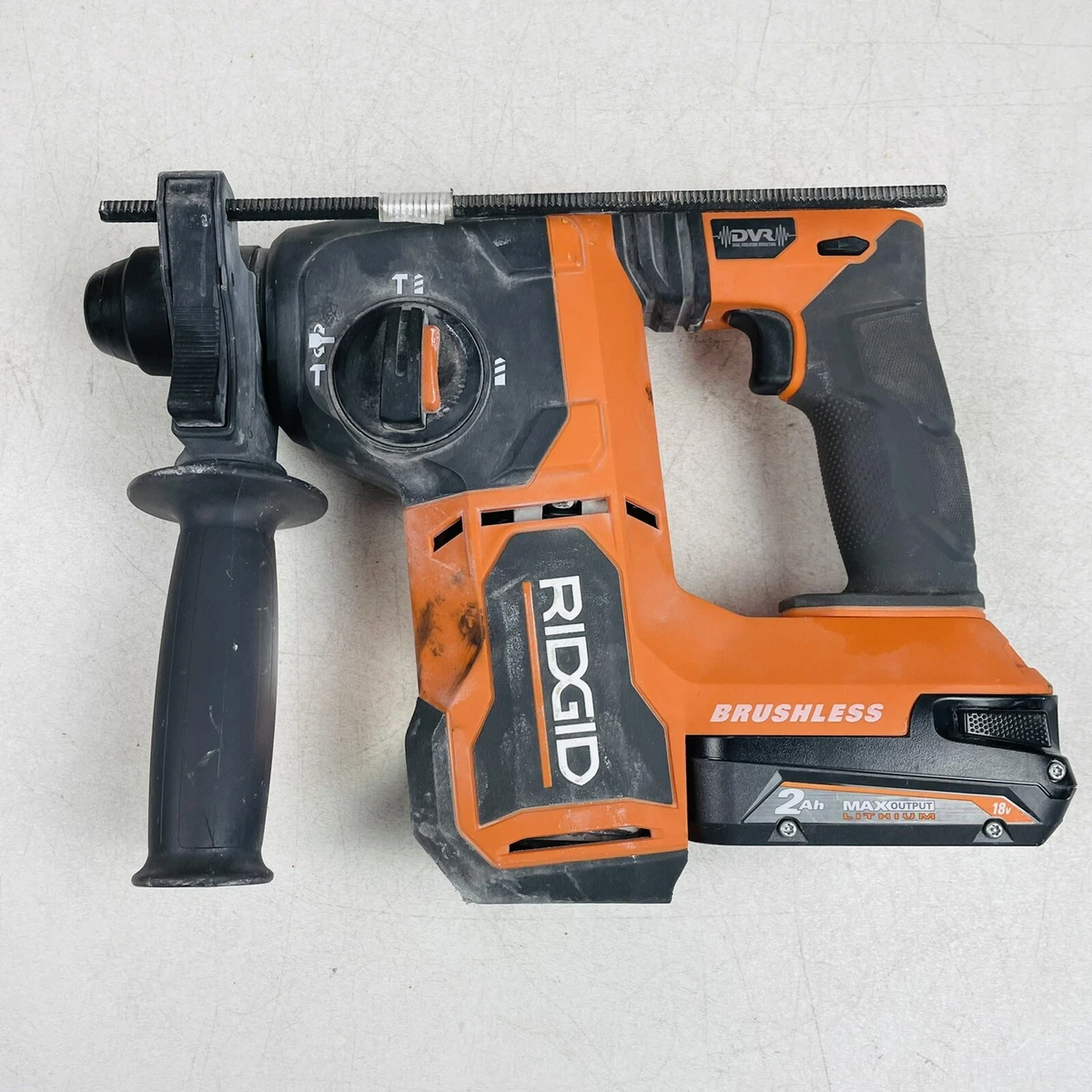 RIDGID 18V Brushless 1 inch SDS Plus Rotary Hammer And Battery