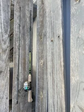 Johnson Century C200B Spin Cast Fishing Reel 3 Ball Bearings Lime W 5’6” Med Rod