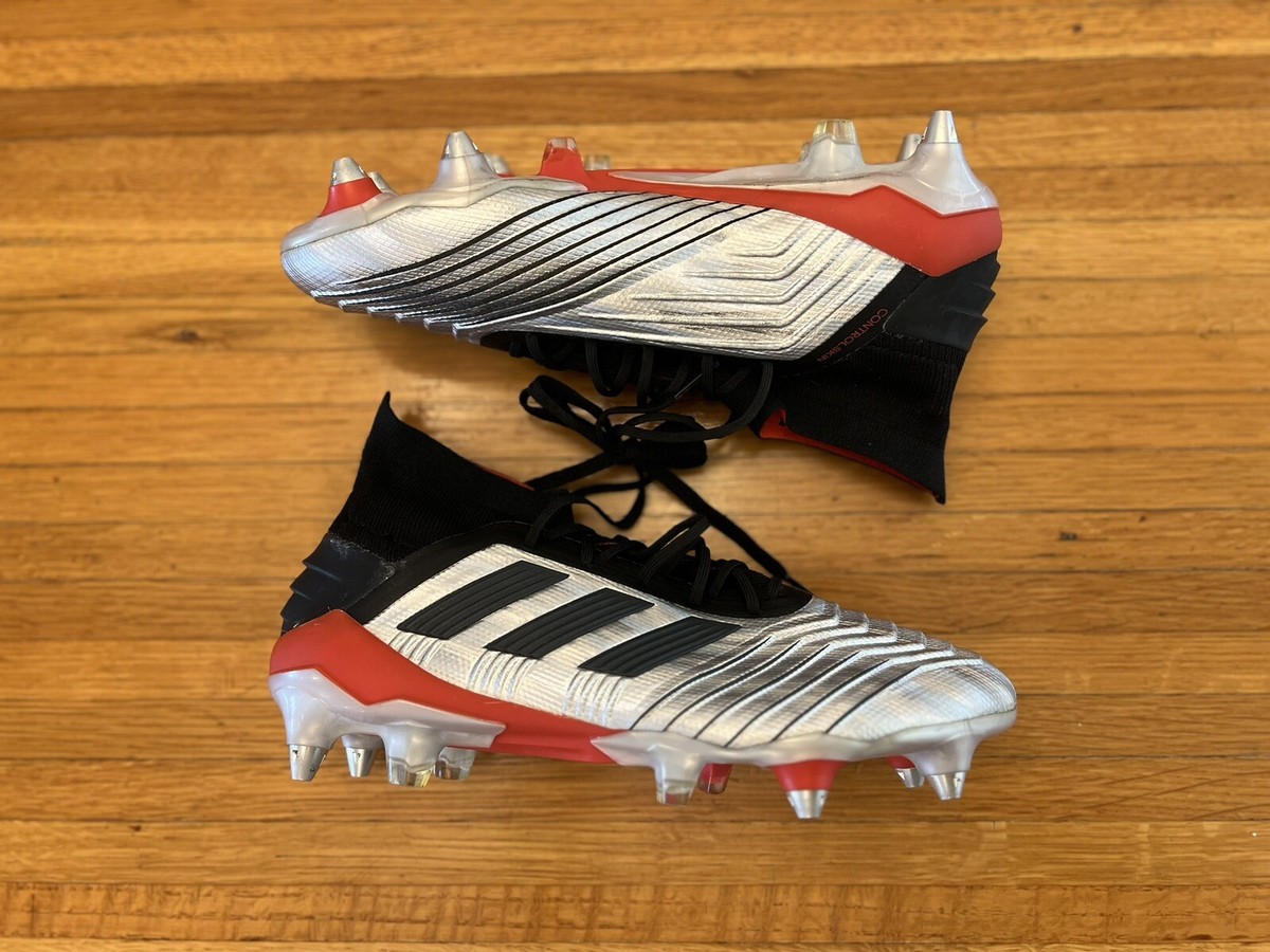 Adidas Predator 19.1 SG Prime Knit Silver Metallic Cleats Adidas Predator 19.1 SG Prime Knit Silver Metallic Cleats