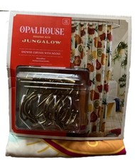 Opalhouse With Jungalow Collage Shower Curtain with Hooks 72 x 72 NEW