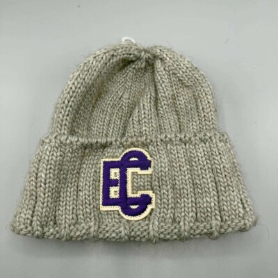 EC College Vault Hat Kids Gray Adidas Cuffed Beanie Cap New