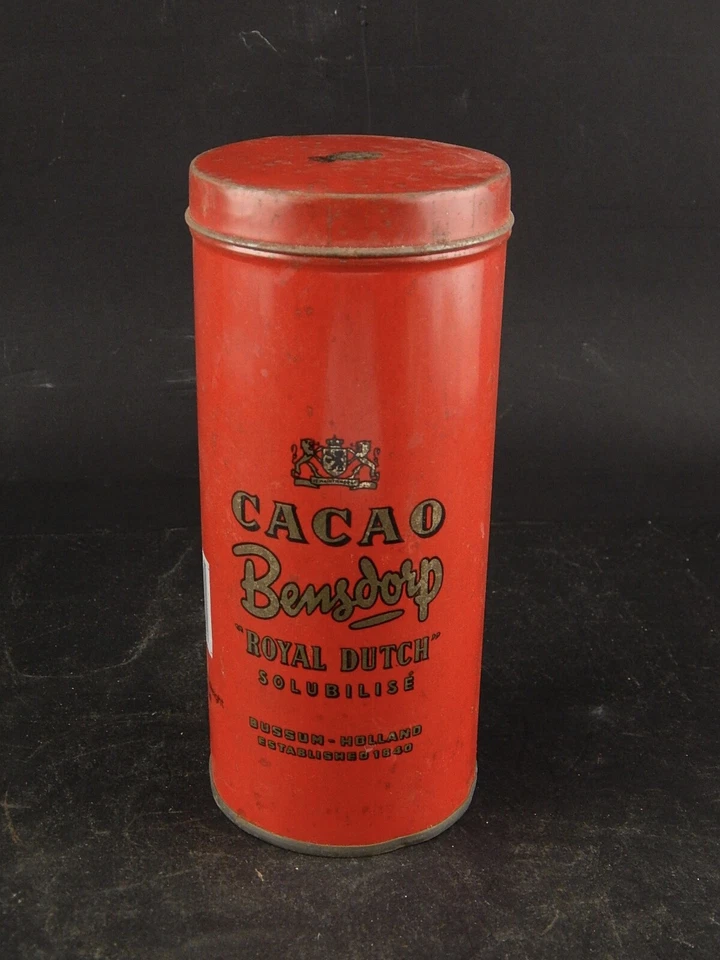 Vintage Box Tin Red Cocoa Soluble Bensdorp Royal Dutch Collection #7800 - Image 2 of 4