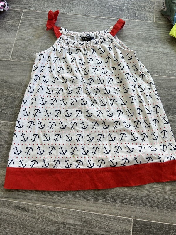 Girls red, white & blue dress by Nautica size 6 runs small 4th of July