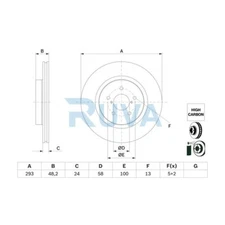 Fits Subaru XV 2017-2024 1.6 2.0 Ruva Front Brake Disc 26300FL010