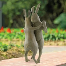 SPI Home 21096 First Dance Rabbit Garden Sculpture Statue Dancing