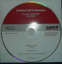 CUSTODIA PRECISION DISK 500T DISK DRILL OPERATORS AND MAINTENANCE CD MANUAL